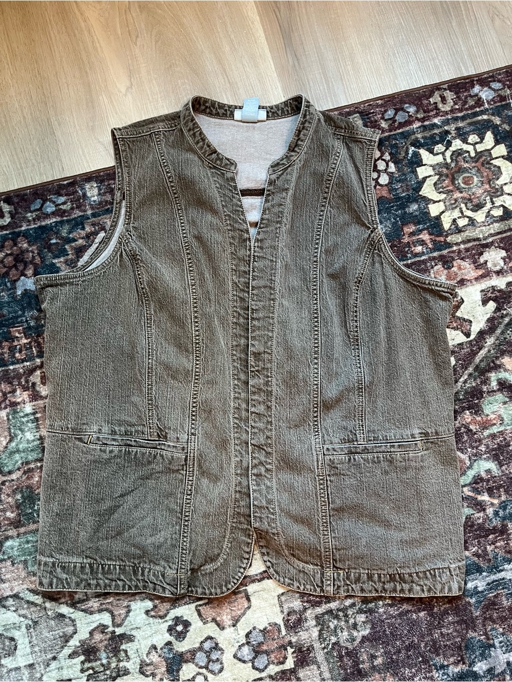 Women’s Vintage Jean Denim Vest 1X